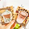 24Pcs Office School Supplies Cute Milk Tea Coffee Cute Heart Pocket Decoration Note Student Can Tear Off Message Notes