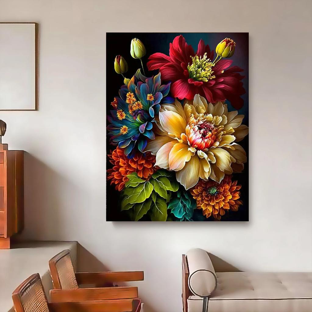 Flowers Number Painting Diy Painting Kit For Adults Paint By Numbers Canvas Acrylic Painting Custom Paint By Number Gift paint