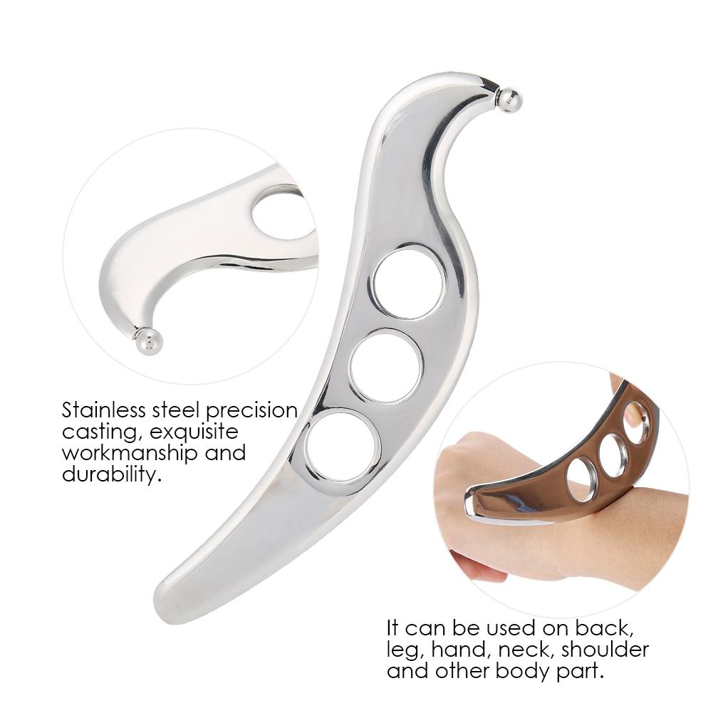Stainless Steel Scraping Board Low Magnetic Physiotherapy Facial Body Scrapper Massage Plate