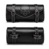 Motorcycle Fork Bag PU Leather Universal Tool Bag Waterproof Handlebar Saddlebag for Riders Daily Commute
