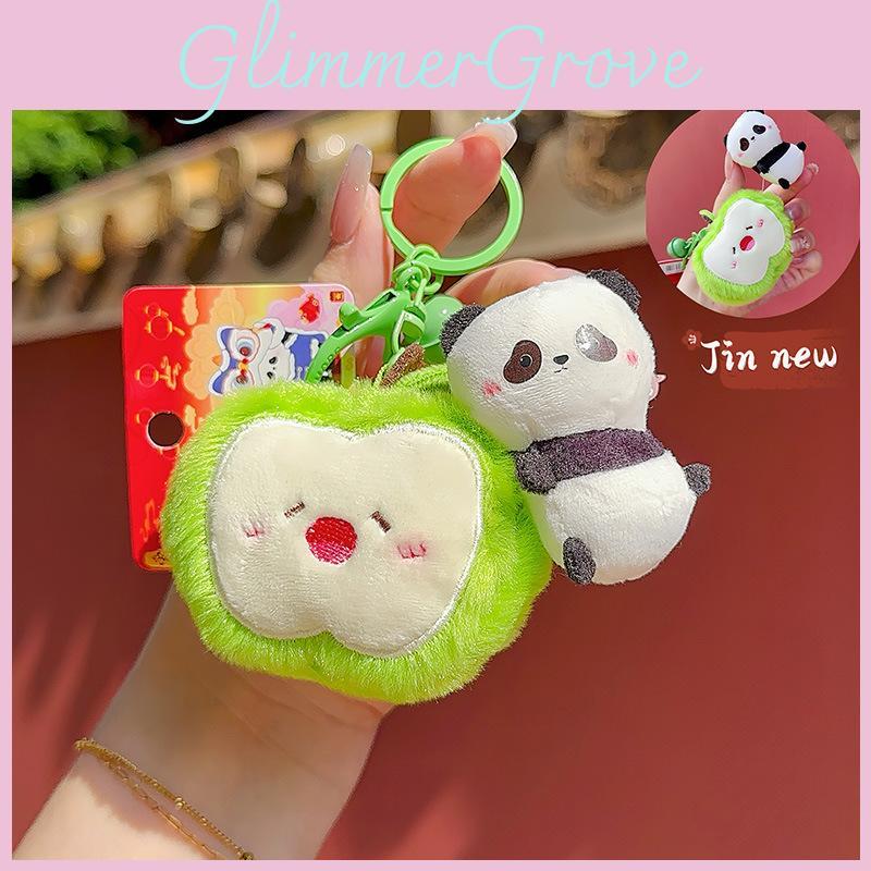 Cute Cartoon Plush Fruit Animal Keyring With Soft Material For Gift And Decoration