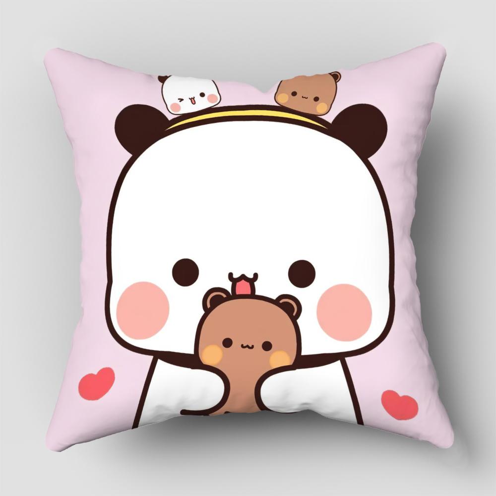 Bubu Dudu Pillowcase Cute Cartoon Bear Pillowcase Living Room Sofa Cushion Cover Bedroom Home Decoration Children's Gift
