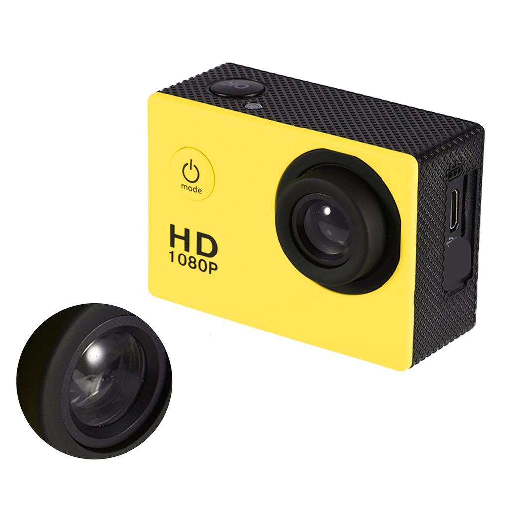 Waterproof Outdoor Cycling Sports Mini DV Action Camera Camcorder (Yellow)