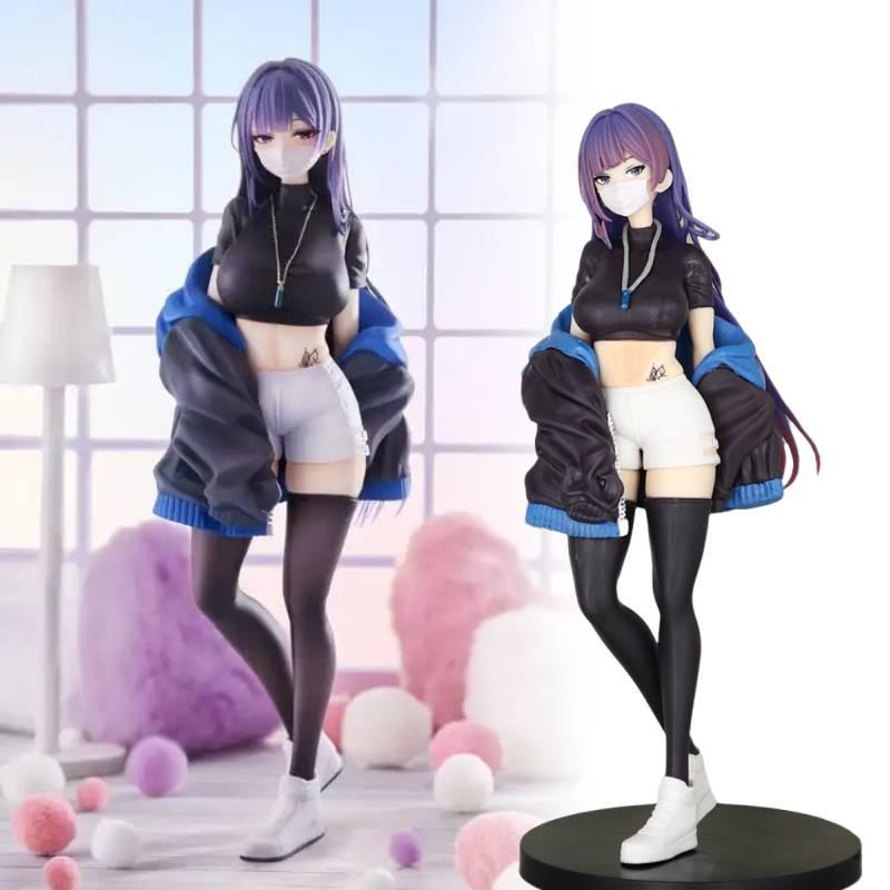 Maxcute Girl Masked Yuna Figure Anime Statue Model Ornament Xmas Gift Garnish