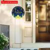 2D Flach 20cm1Stk Ramadan Mubarak Muslimische Party Runde Holzanhänger, Goldener Mond&Majestätische Moschee Szene Ramadan Islamische Wanddekoration, Gute Qualität