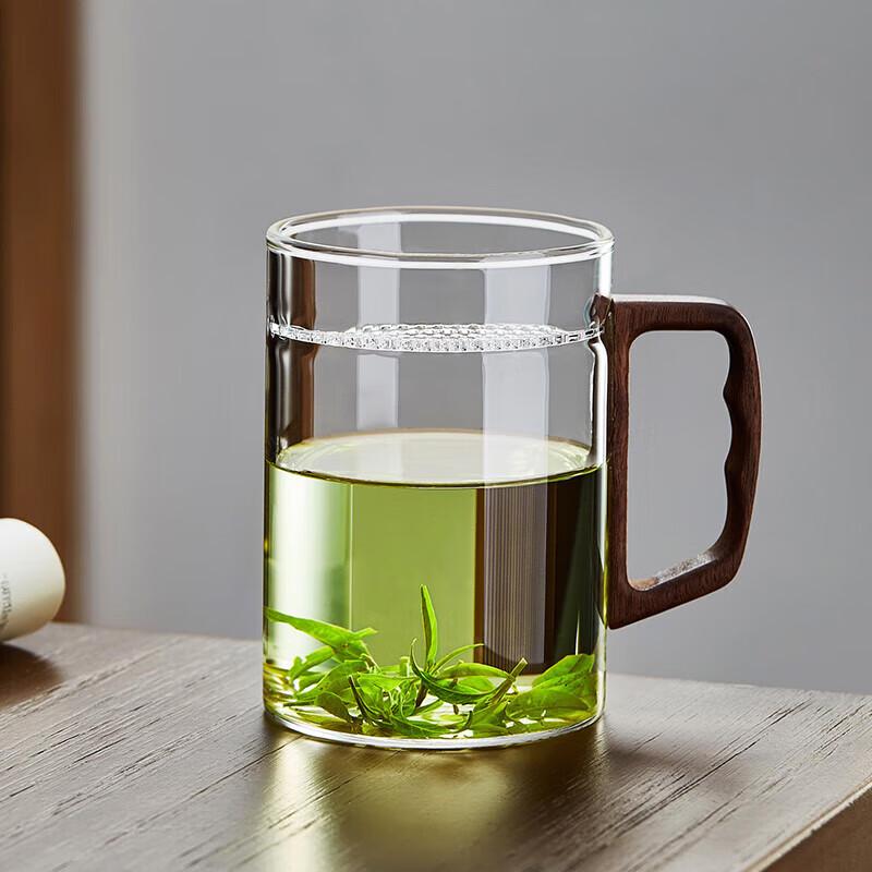 Heat-Resistant Glass Tea Infuser Mug