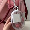 Portable Transparent Mini Cable Organizer - Travel Charger Storage Box with Keychain, Daily Use & Travel Friendly