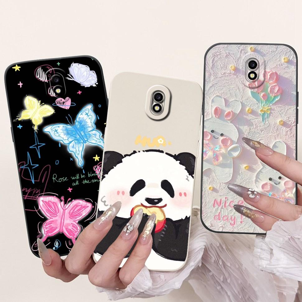 Cute Panda Cover For Samsung J7 2017 Case SM-J730F Silicone Soft TPU Fundas Phone Case For Samsung Galaxy J7 2017 Coque Bumper