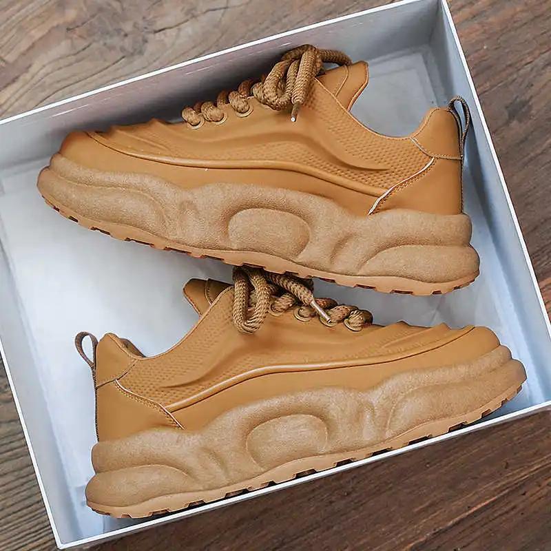 Fashion Round Nose High Sole Sneakers High Top Men Long Boots 41 For Shoes Sport Cuddly Kit Tenks Skor Funny Hypebeast Besket