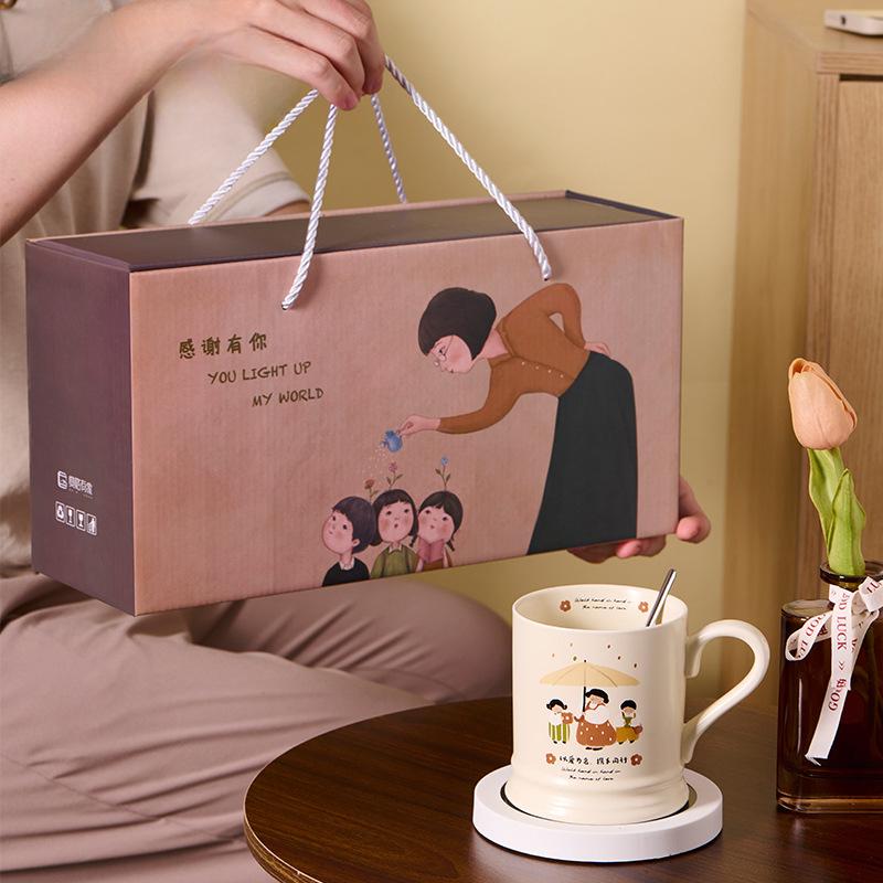 Thank You for Having You Creative Warm Up Cup Holiday Gift Set Ceramic Mug Water Cup Thanksgiving Event Souvenir