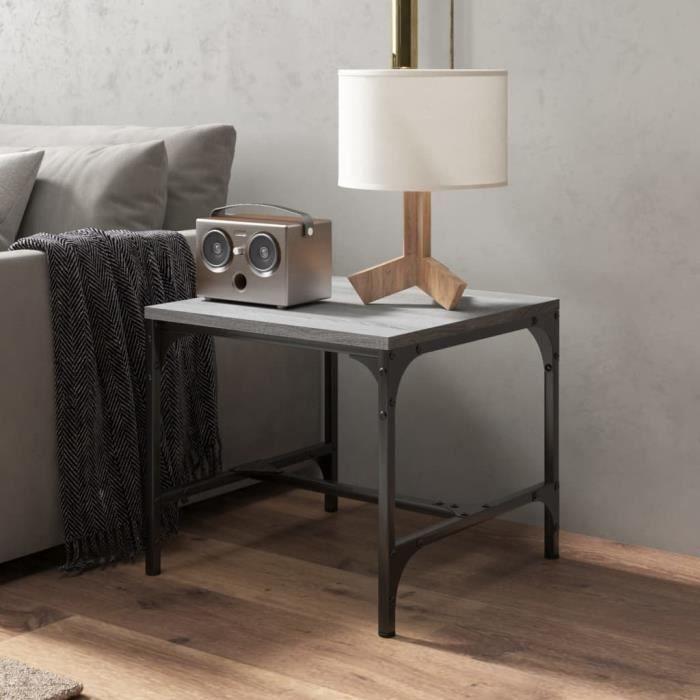 819400 vidaXL Coffee Table Sonoma Grey 50x50x35 Cm Engineered Wood