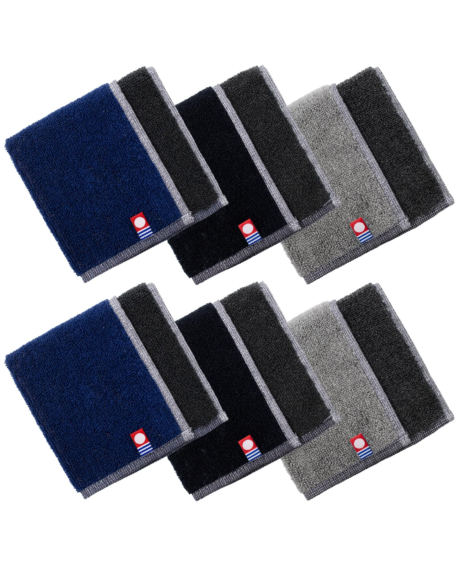 [aso] Imabari Towel 100% Cotton Hand Towel Reversible Compact Made in Japan Men s Absorbent Durable Business Handkerchief BIZ Handkerchief 20x20cm