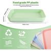 ABIY Large Plastic Paint Storage Trays, 5-Pack Stackable Art Organizer, For DIY Projects- Serving Tray For Crafts