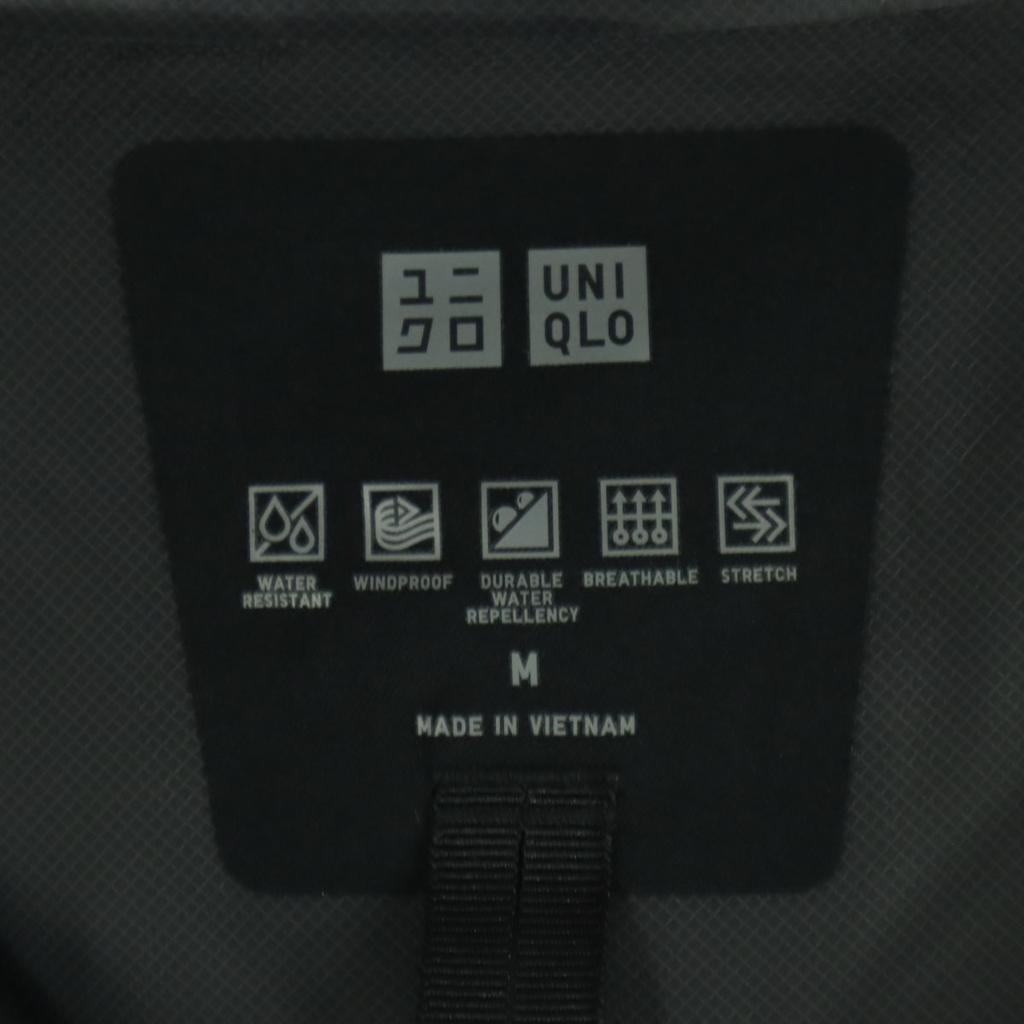UNIQLO Plain Long sleeve Block Tech Jacket M black With hood Men's Used