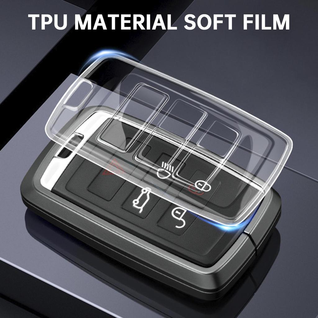 Alloy Aluminum TPU Soft Film Car Key Black Case Cover For Land Rover