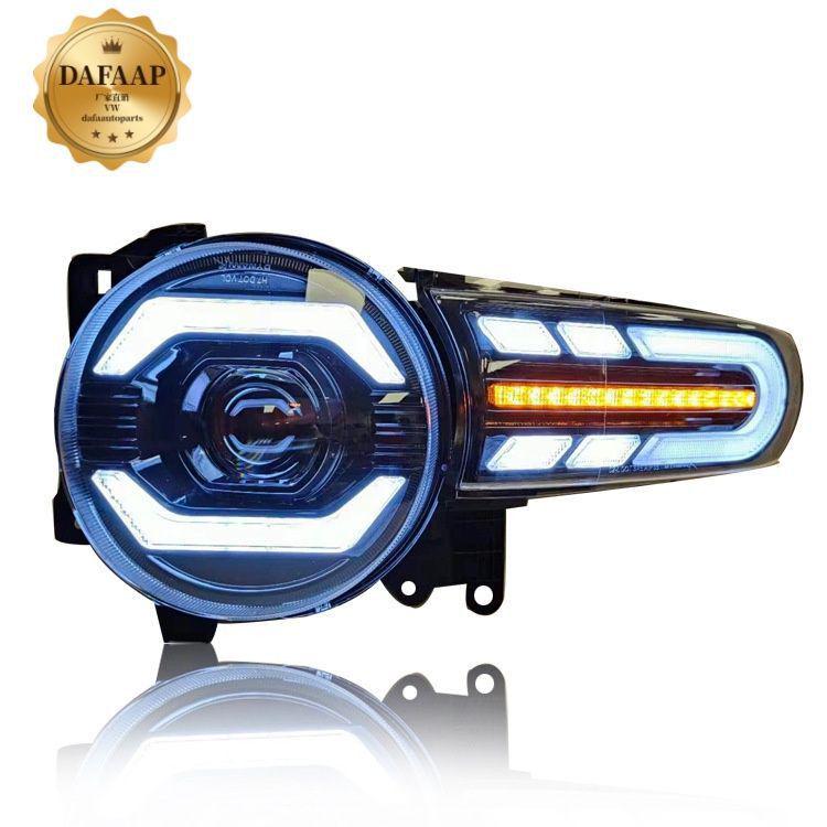 LED Headlight Assembly & Daytime Running Lights for 07-15 Toyota FJ Cruiser