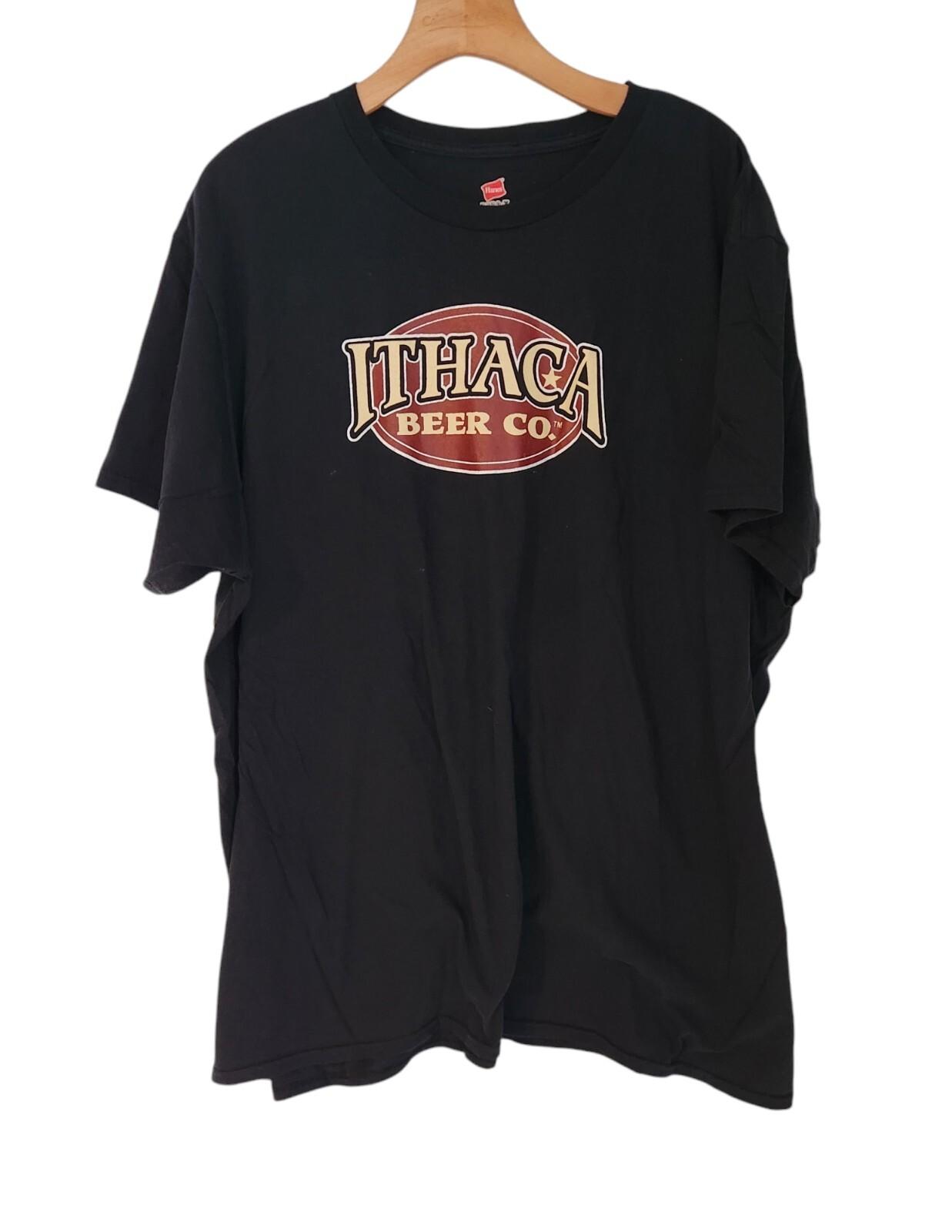 Ithaca Beer Co T-Shirt Black Brewery Shirt Brewing Craft Beer Mens Sz XXL 2XL XXL