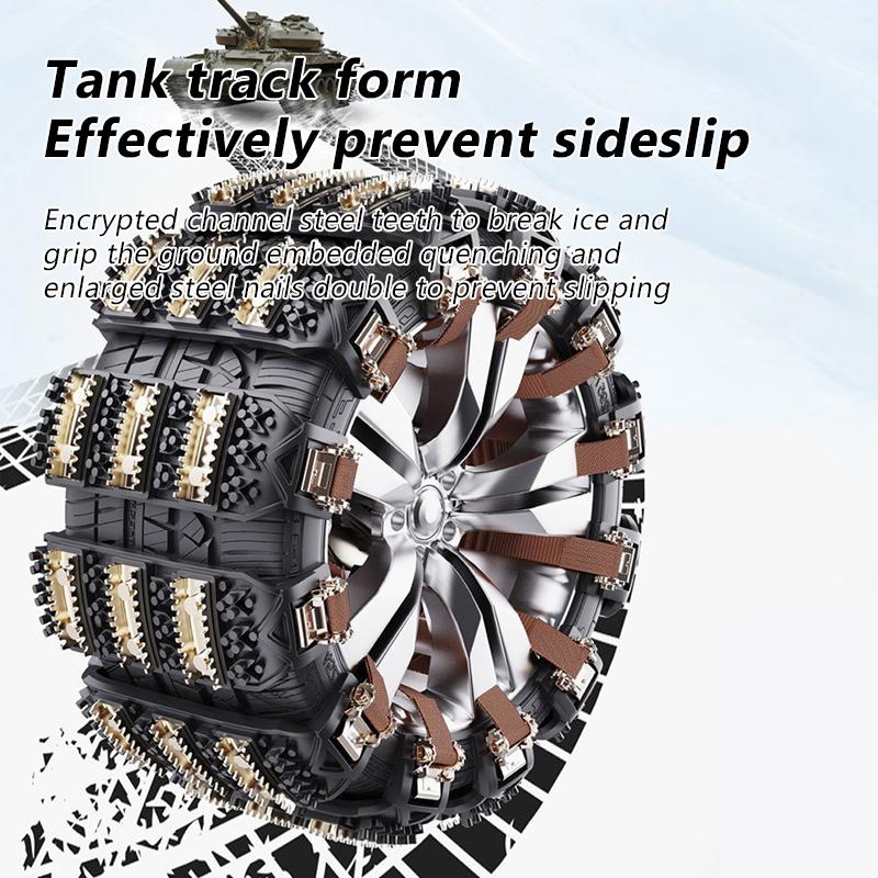 SEAMETAL Car Anti-skid Chain Suitable Tire Size 165mm-265mm Adjustable Car Snow Chains Universal Emergency Chain Tire No Damage