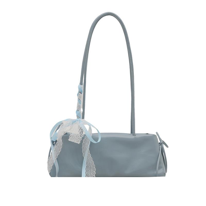 Korean version of simple ins baguette bag women's 2025 new trendy versatile commuter shoulder bag casual bow armpit bag