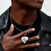 Fashion Cross Angel Wings Heart Pendant Necklace for Men Women Stainless Steel Creative Waterproof Jewelry Gift