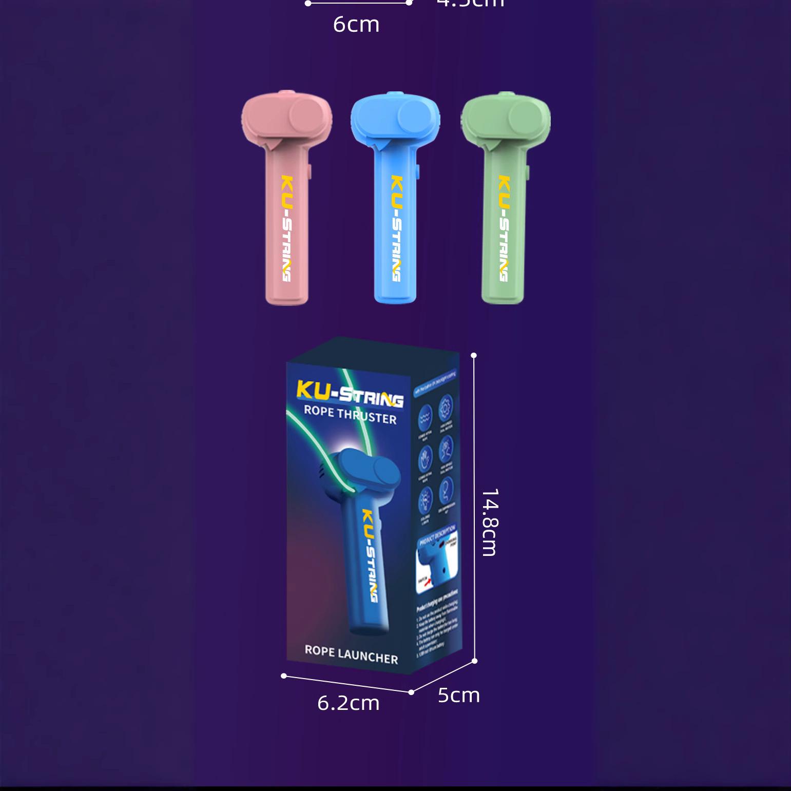 Electric Luminous Cat Teaser Toy with Wool Yarn Propeller blu