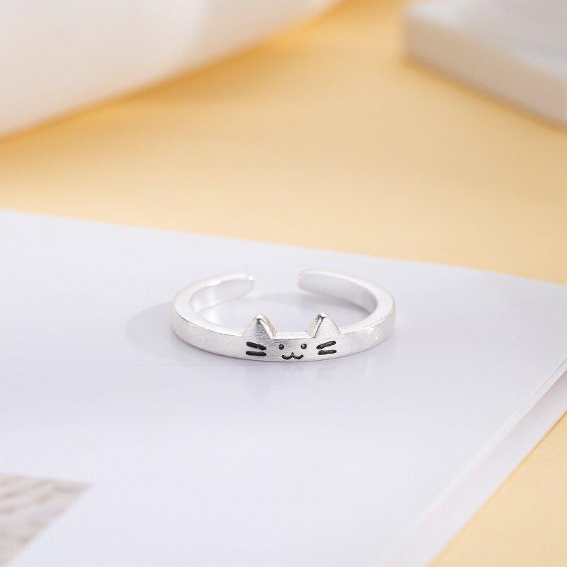 Cute Cat and Dog Animal Couple Ring for Women Men 2026 New Fashion Statement Lovers Rings Valentine's Day Party Jewelry Gifts