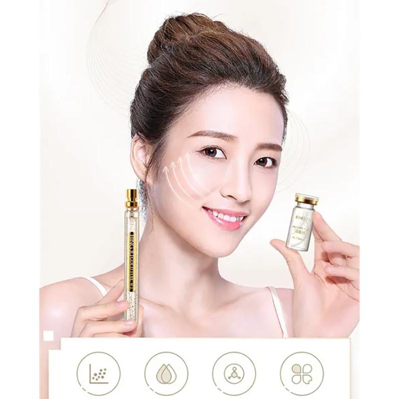Protein Thread Lifting Anti-Wrinkle Gold Essence Combination Facial Lift Woman Golden Thread Carving Protein Thread Essence