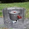Camping Stove Windscreen 12/14/16 Plates Folding Outdoor Gas Stove Windshield Heat Shield Picnic Cooking Burner Windproof Screen