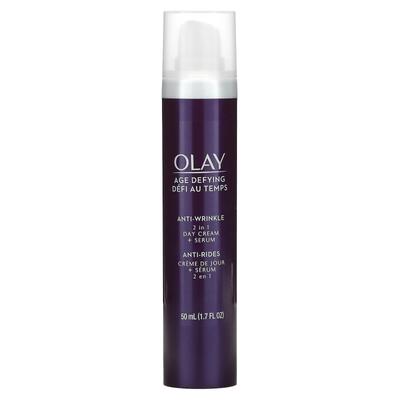 Olay, crema giorno 2 in 1 anti-età e antirughe + siero, 1,7 oz (50ml)