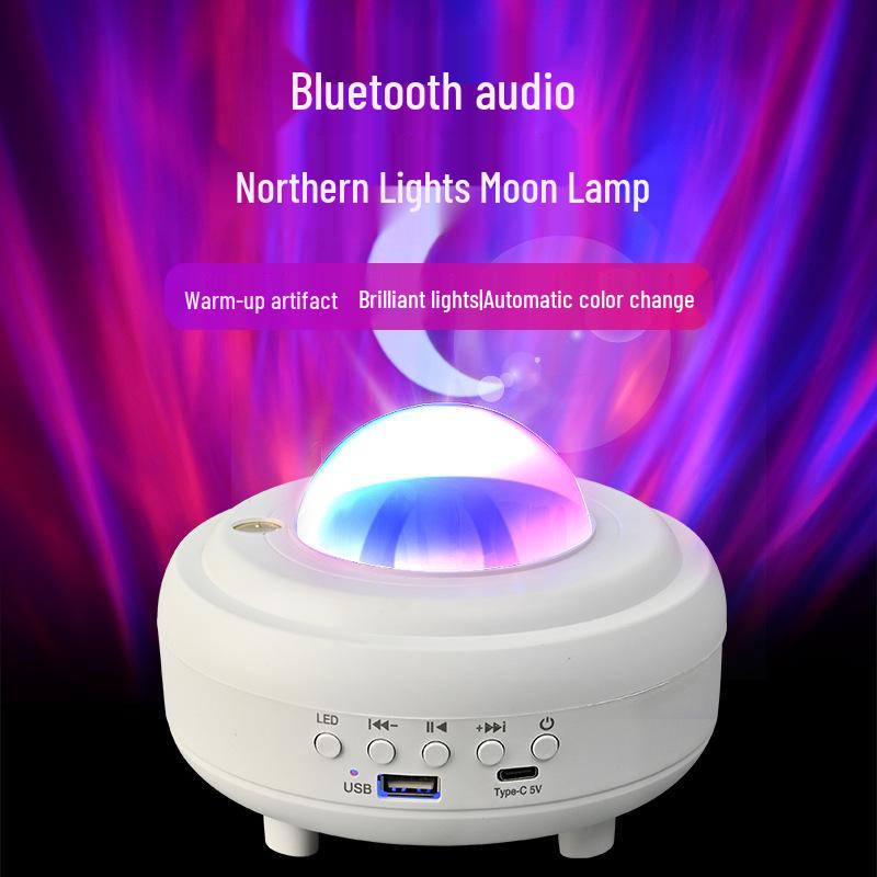 Moon Bluetooth Speaker with Laser Night Light - Rechargeable Model, Perfect Kid's Gift for Creating an Enchanting Atmosphere