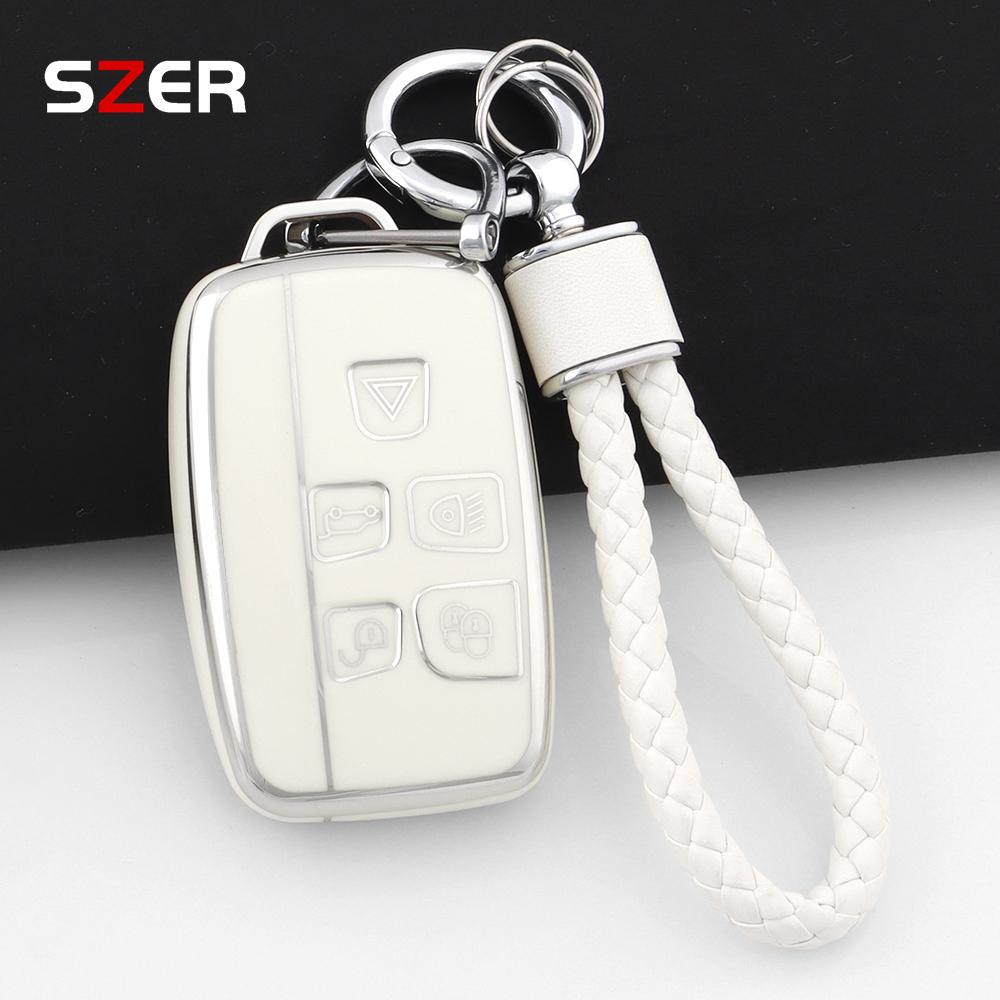 Plating Tpu Car Key Case Cover Fob Shell For Land Rover Range Rover Evoque Sport Freelander Discovery Velar For Jaguar Xe Xf Xj