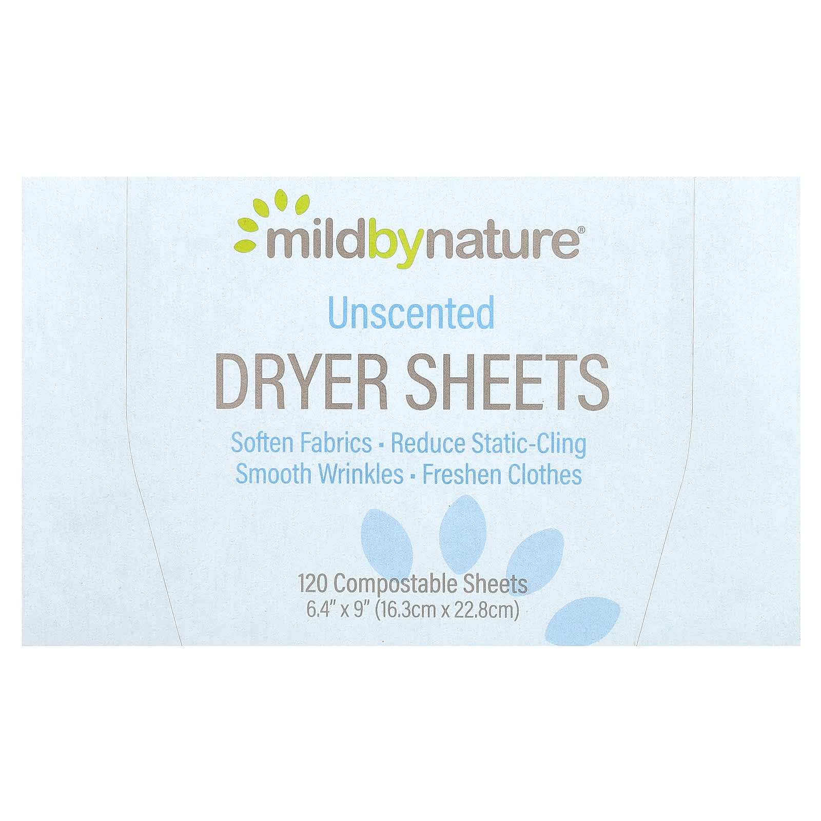 

Dry Sheets for Dryers, Unscented, Biodegradable, 120 Sheets