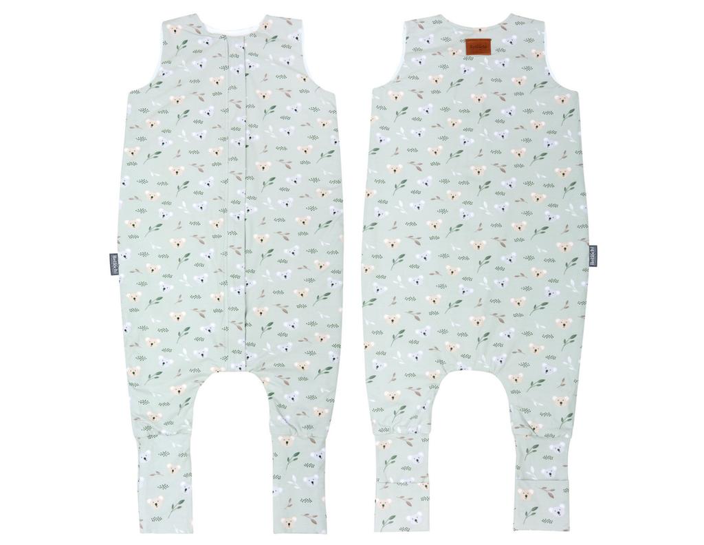 Double-sided Sleeping Bag with Feet for Kids 3-4 Years Old -mint Koala