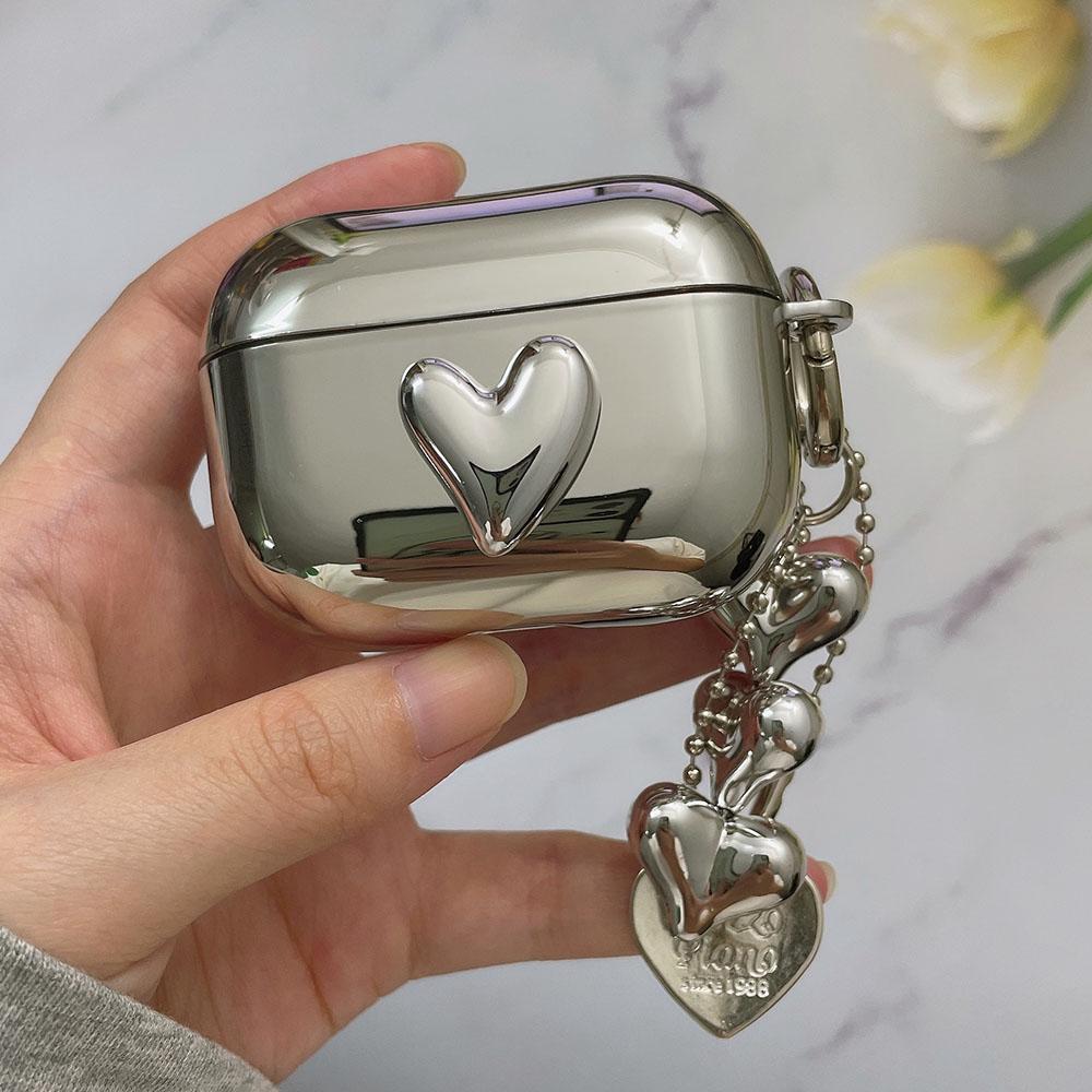 Verzilverde Zachte TPU Hoesje Voor AirPods 4 3 Pro 2 1 Spiegel Plating Oortelefoon Beschermhoes Accessoires For AirPods 4