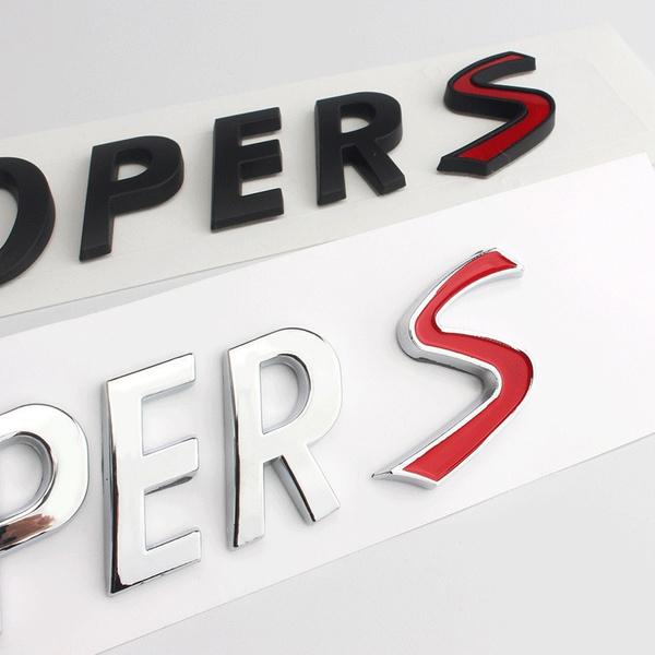 Car Rear Trunk 3D Sticker COOPER S Letters Logo Emblem Badge Sticker Decal