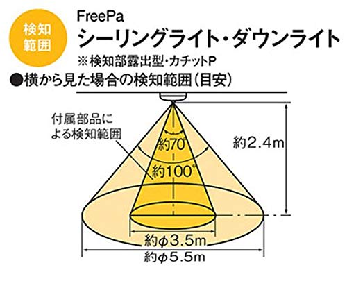 Panasonic LED Ceiling Light with Human Sensor Equipped with Nanoe 100 Type Warm White LGBC55011LE1