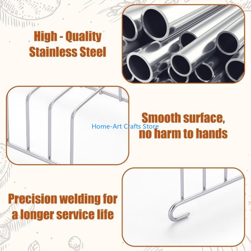 Y3NA 2Pcs Durable 201 Stainless Steel Air Fryers Baking Tool With Toasts Rack And Molds For Healthy Low Oil Cooking