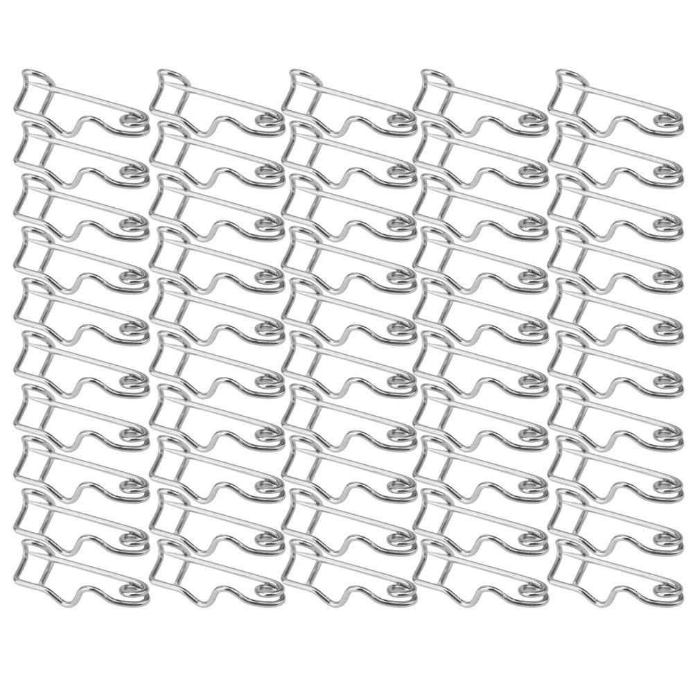 100Pcs Easy Insertion Safety Pins Silver Locking Pin Clasps Sturdy S-Shaped Pins  For Quilting