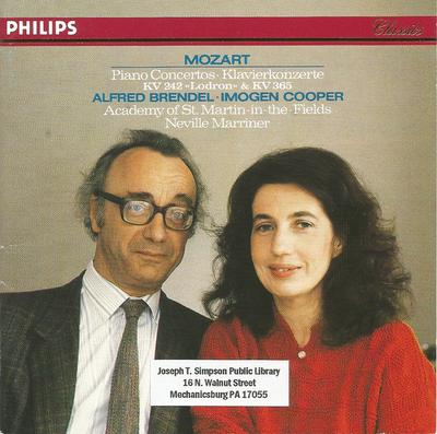 CD WOLFGANG AMADEUS MOZART  ALFRED BR  Piano Concerto 10 4163642 Philips 1985 Japan ObiClassical Used