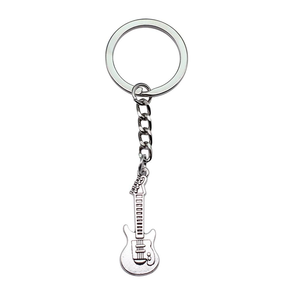 Electric Guitar Keychain Music Charm Graduation Memento Key Ring 28mm