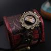 Western Cowboy Sun Frame Tassel Pendant Adjustable Braided Rope Necklace  For Men Women
