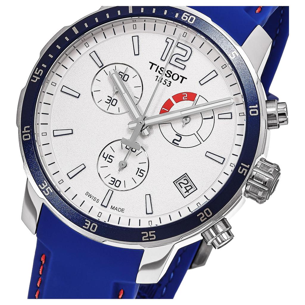 TISSOT Time Jog Collection Quartz Movement Men's Watches Watch 42mm White Dial Stainless Steel Case T095.449.17.037.00