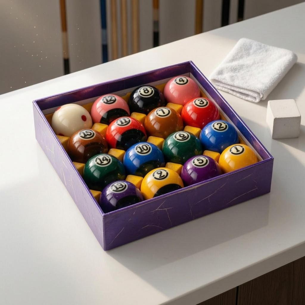 16 Pieces 16-Ball Pool Set Bright Colors Balls with Cue Ball Professional