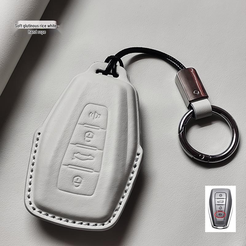 Compatible with Geely Emgrand, Binyue, Vision X6, Binrui, Boyue - Genuine Leather Key Case