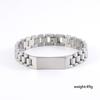 Mens Geometric Titanium Steel Bracelet With Zirconia Inlay Adjustable Arch Bridge Design Stylish Unisex Jewelry
