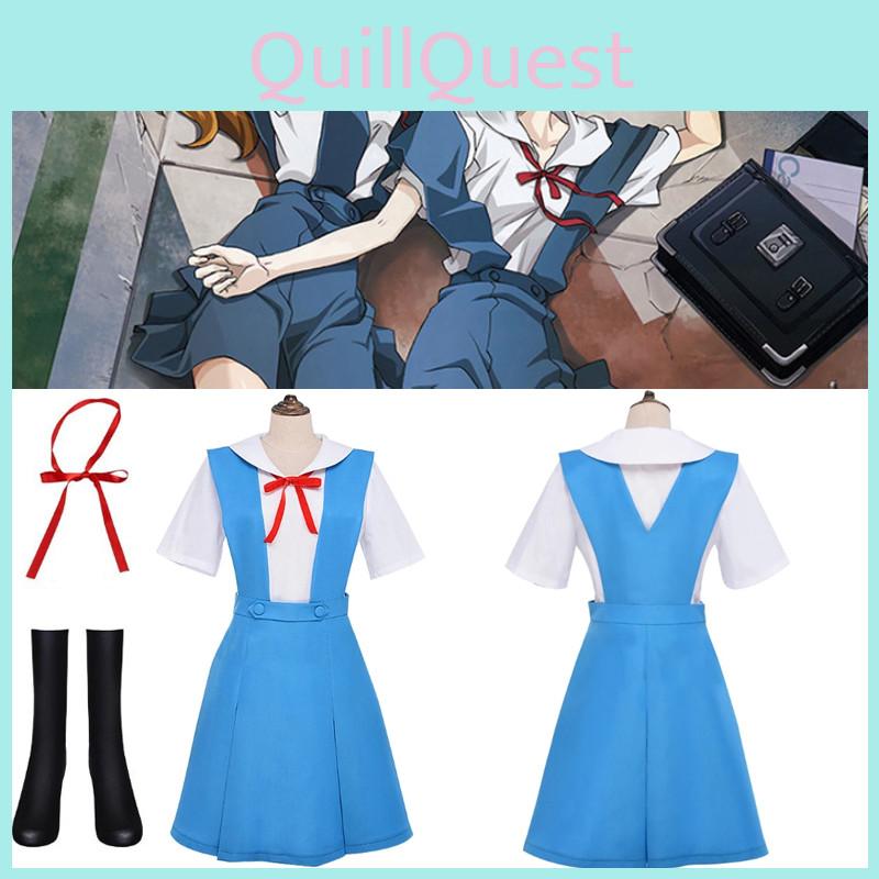 Gk-o Anime Ayanami Rei Asuka Langley Sohryu Schuluniform Cosplay Kostüm Polyester Material Authentisches Aussehen der Figur