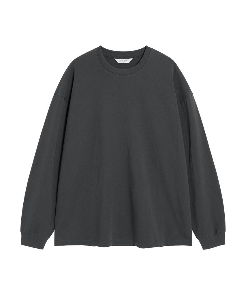 BRENSON (Renew Ver.) Oversized Ribbed Long Sleeve T-Shirt ( 5 Colors )