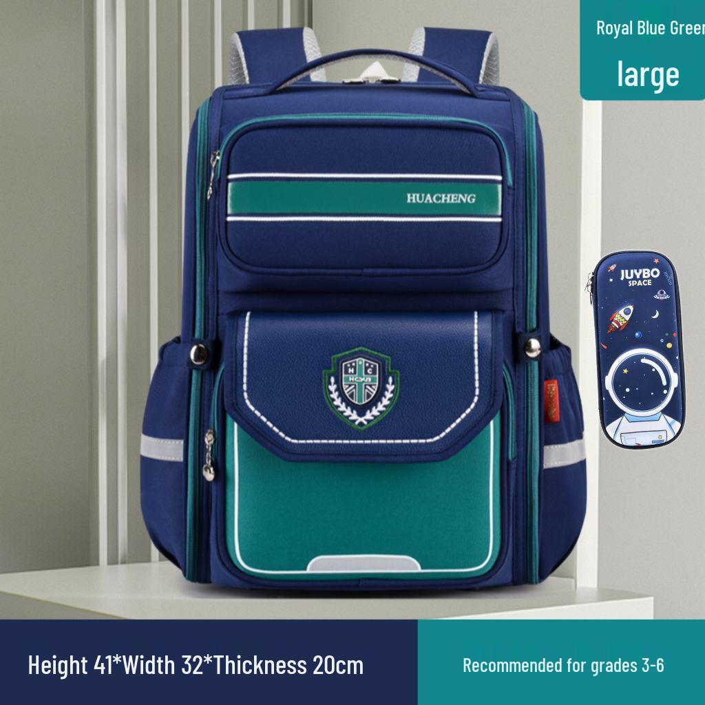 Rucksack mit großem Fassungsvermögen und Rückenschutz für Jungen und Mädchen der Klassen 1-6