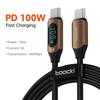 Toocki Type C To Type C Cable 100W PD Fast Charging Charger USB C To USB C Display Cable For Xiaomi POCO F3 Realme Macbook iPad