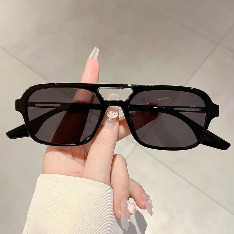 Óculos de Sol Estilosos de Piloto com Lente Dupla Último Estilo Clássico Óculos de Caixa Instagram Internet Personalizados Óculos de Sol para Proteção Ocular